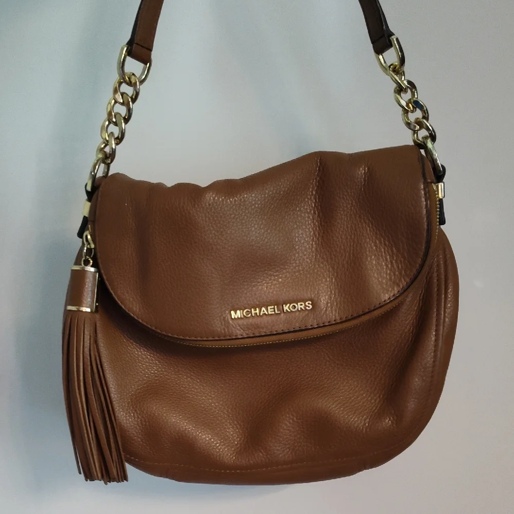 Michael Kors Tan Shoulder Bag with Gold Hardware